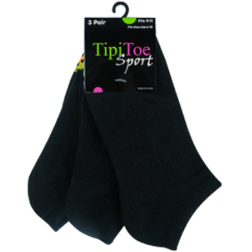 3 pairs of black ankle socks