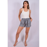 SHORT A CUADROS TEJIDO