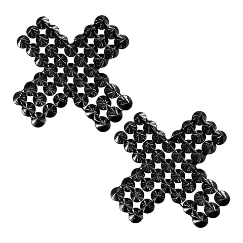 SubZero Black Stud X Nipple Cover Pasties