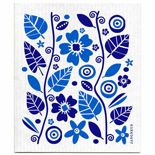 PAÑO DE COCINA SUECO - JARDÍN - AZUL