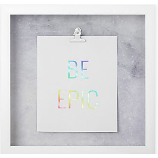 Arte de pared con marco de sombra "Be Epic"