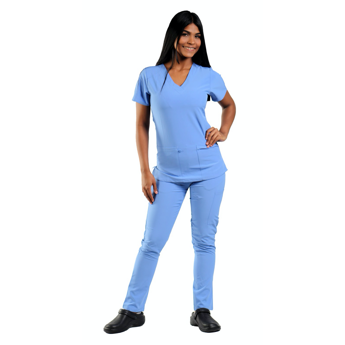 UNIFORME STRECH CELESTE MODELO JOGGER (SLIM FIT) 2