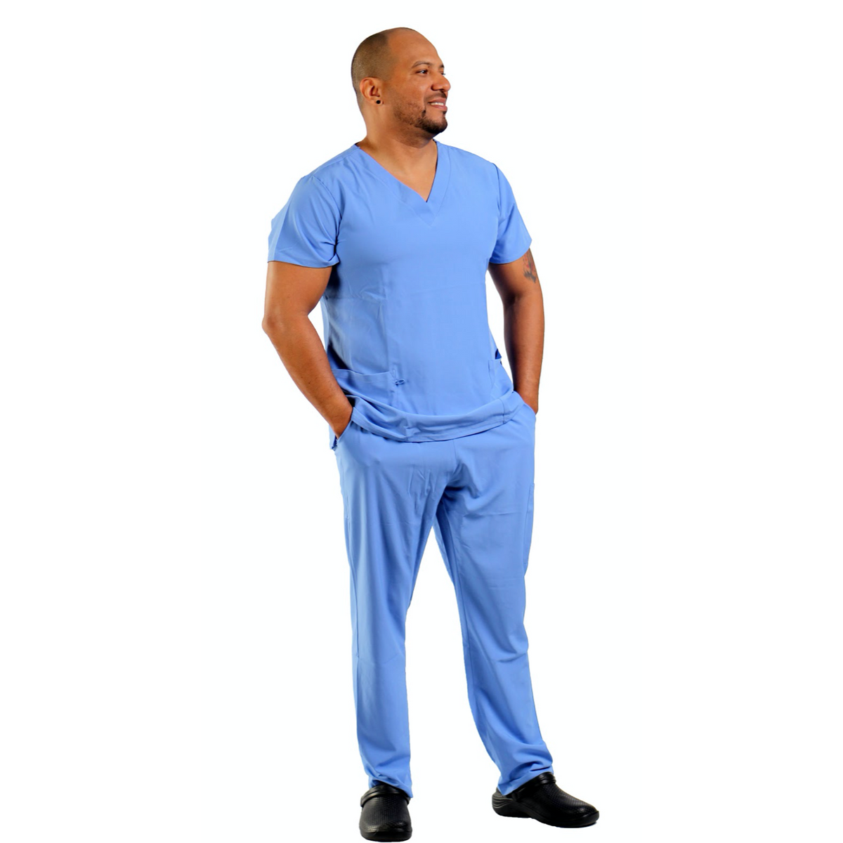 UNIFORME STRECH CELESTE MODELO JOGGER (SLIM FIT) 2