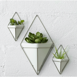 Trigg Large Wall Vessel  White- Nickel