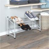 Stacking and expanding shoe rack matte grey