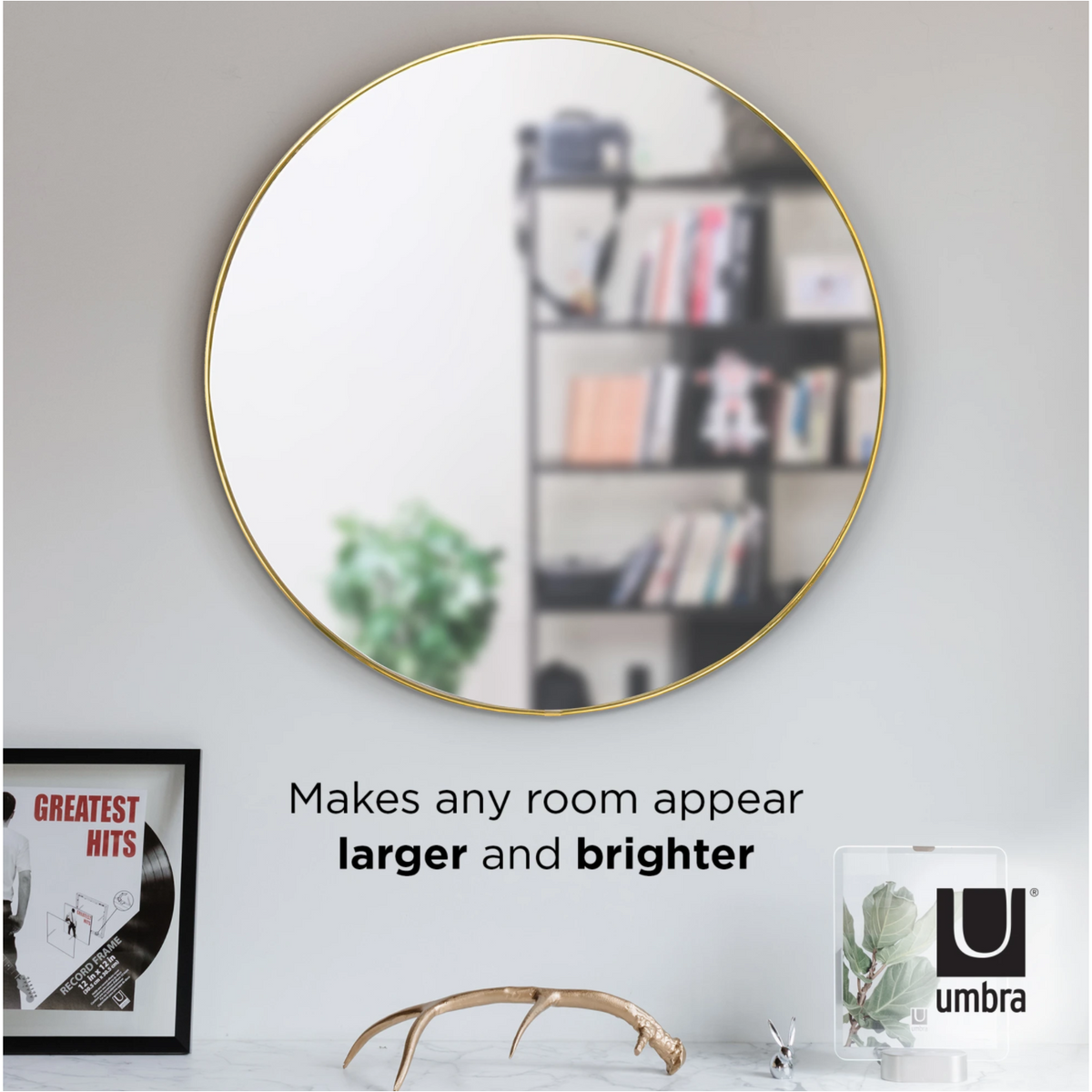 HUBBA METAL  MIRROR 24" BRASS