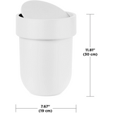 Bote de basura Touch con tapa blanca