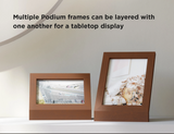 PODIUM PHOTO DISPLAY 5X7" LIGHT WALNUT