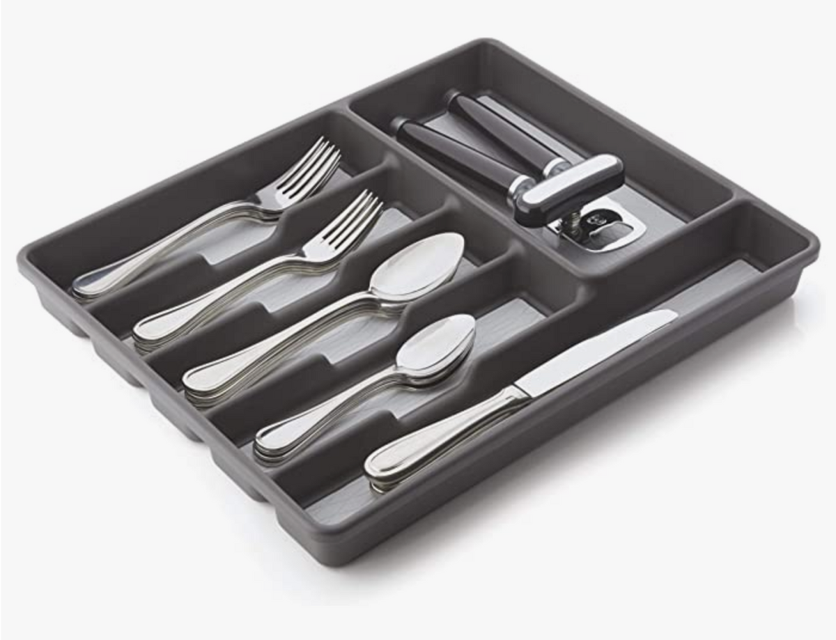 ORGANIZADOR DE CAJONES DE 6 COMPARTIMENTOS, CARBÓN