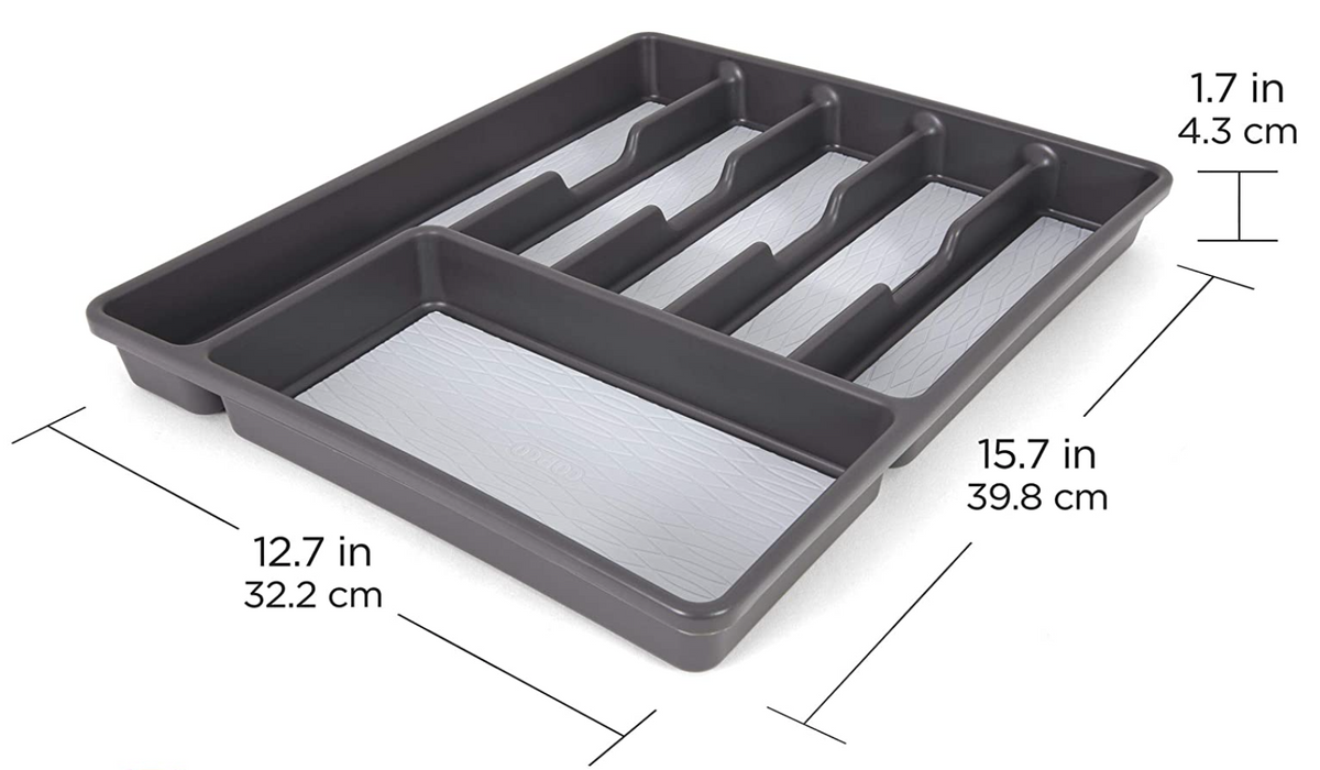 ORGANIZADOR DE CAJONES DE 6 COMPARTIMENTOS, CARBÓN