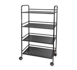 4 Tier Rolling Cart  Black