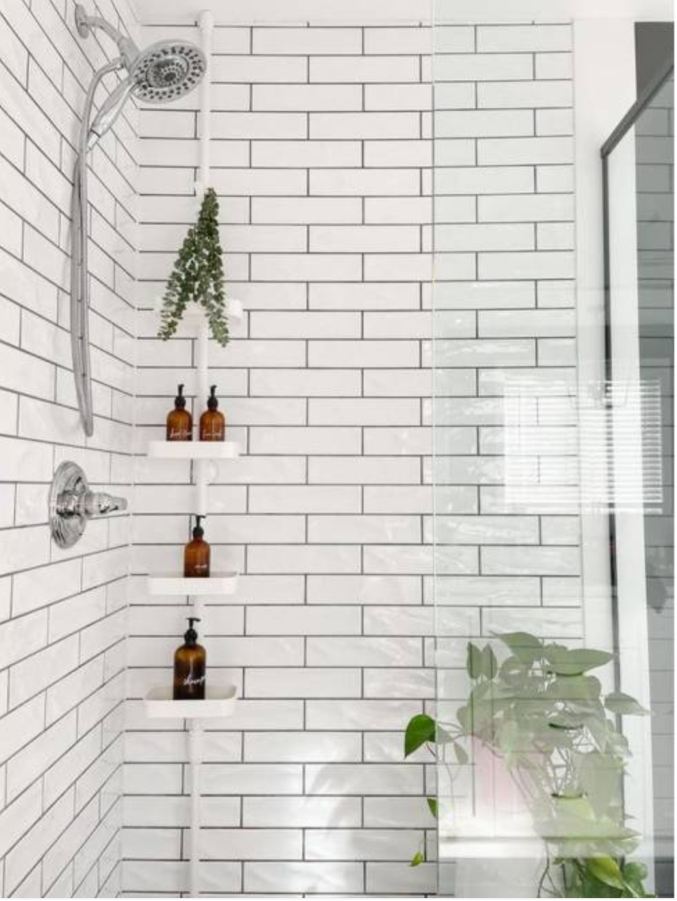 ORGANIZADOR DE TENSIÓN DE BAÑO "EN CUALQUIER LUGAR" BLANCO