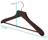 Traje de lujo con barra para pantalón acanalada Juego de 4 café