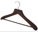 Traje de lujo con barra para pantalón acanalada Juego de 4 café