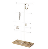TRIGEM 5 JEWELRY STAND WHITE/NATURAL