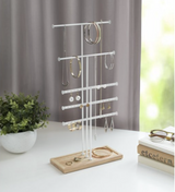 TRIGEM 5 JEWELRY STAND WHITE/NATURAL