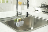 Soporte para esponja y cepillo de fregar para grifo de fregadero - Organizador de utensilios de lavado de platos