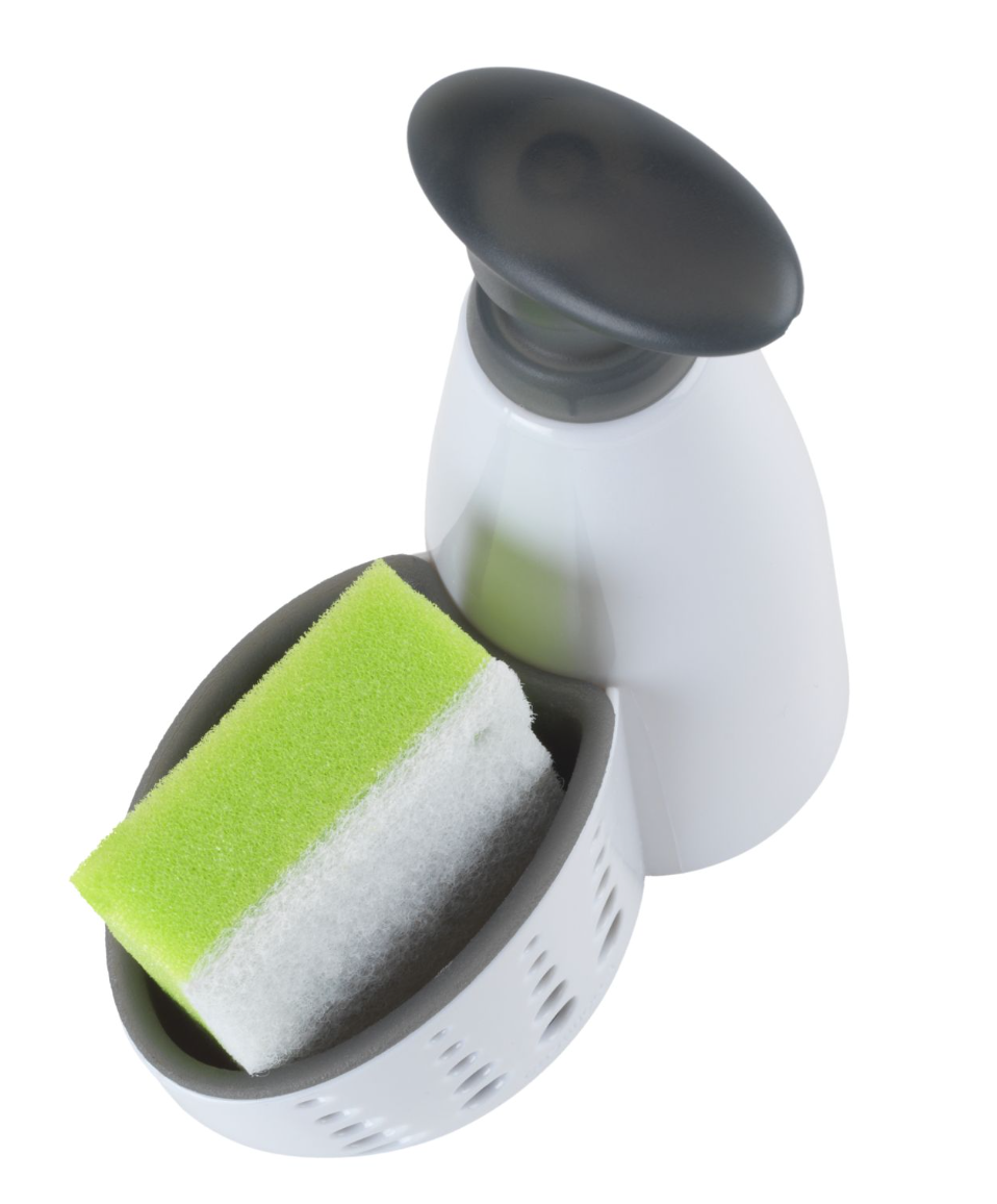 Dispensador de Jabón y Soporte para Esponjas