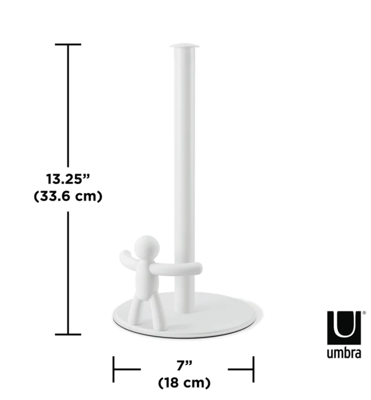Portarrollos de papel Buddy blanco