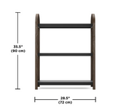 Estantería Bellwood de 3 niveles Negro/Nogal