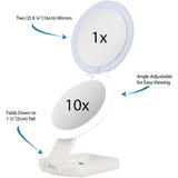 Espejo de maquillaje definitivo con luz LED 1x/10x