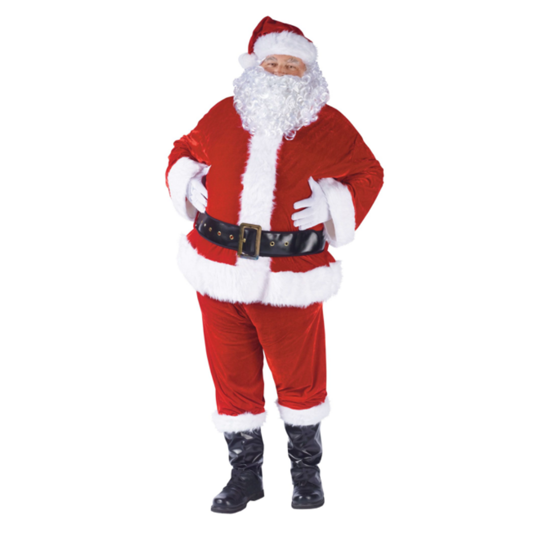 Traje completo de Papá Noel de terciopelo