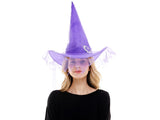 Sombrero-Halloween sombrero de bruja morado
