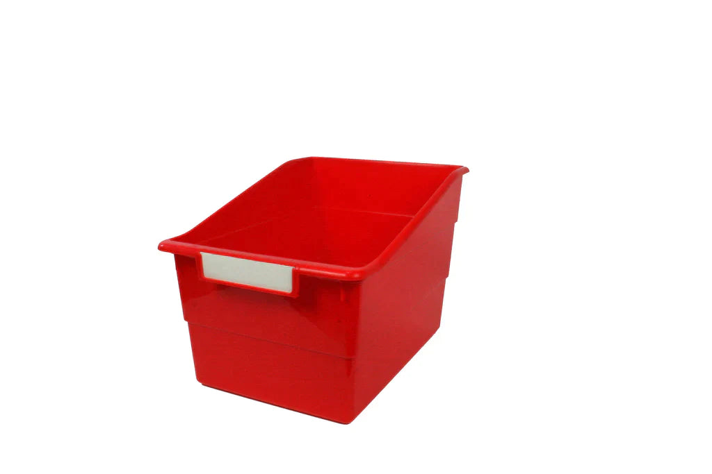 Archivador de lomo ancho Tattle con portaetiquetas rojo