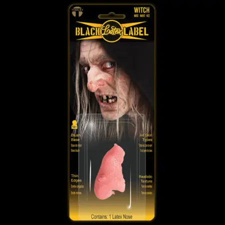 Nariz de bruja de látex Black Label