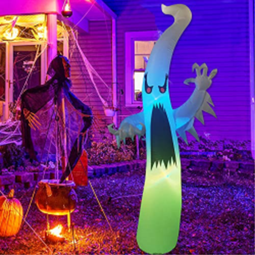 Fantasma inflable iluminado de 1,83 m de altura
