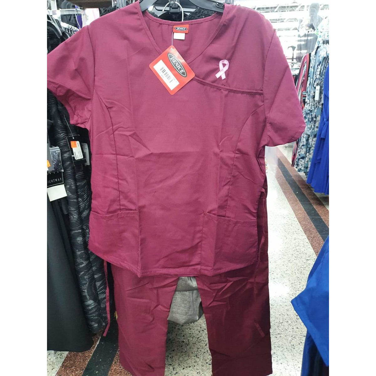 WINE RED NURSING SCRUBS
