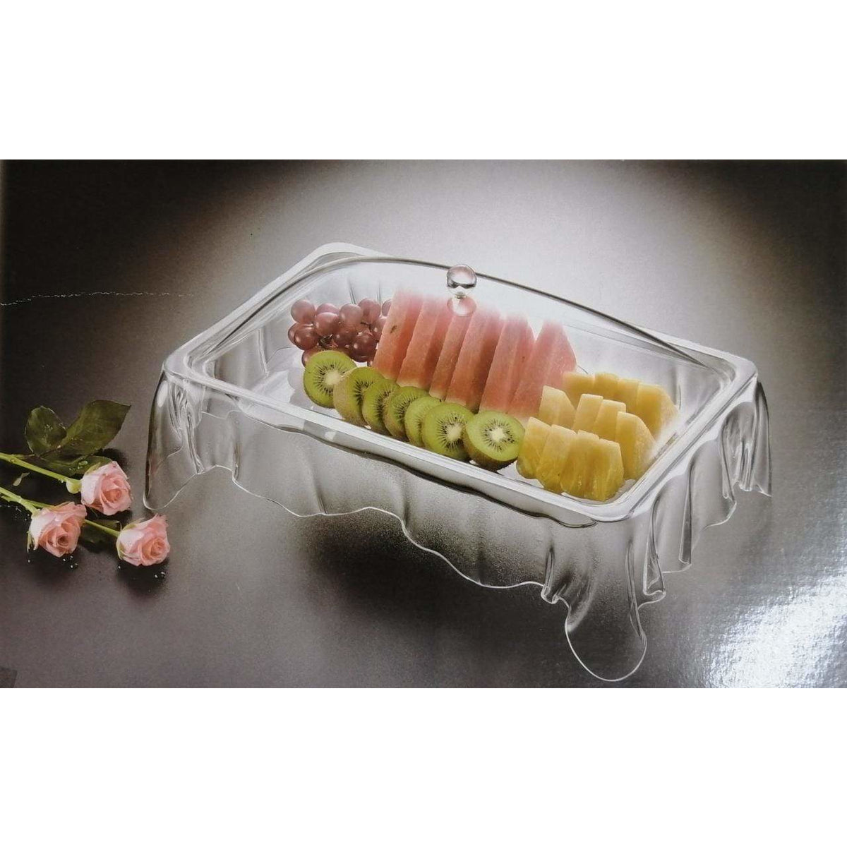 Bandeja rectangular con tapa