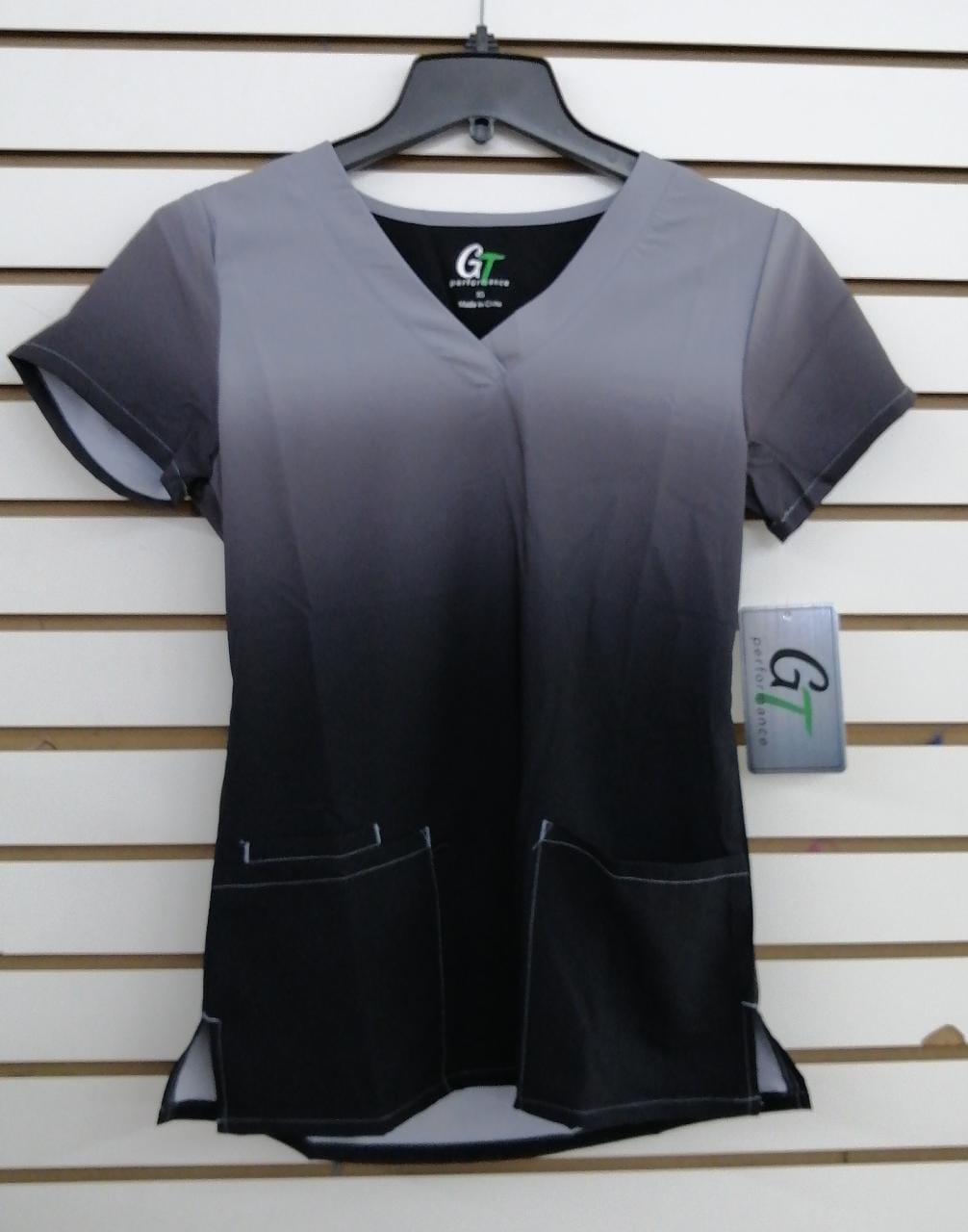 Camisa Estampada Gris Claro Negro