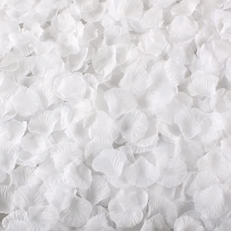 Pétalos de rosa 2000 unidades por paquete Blancos