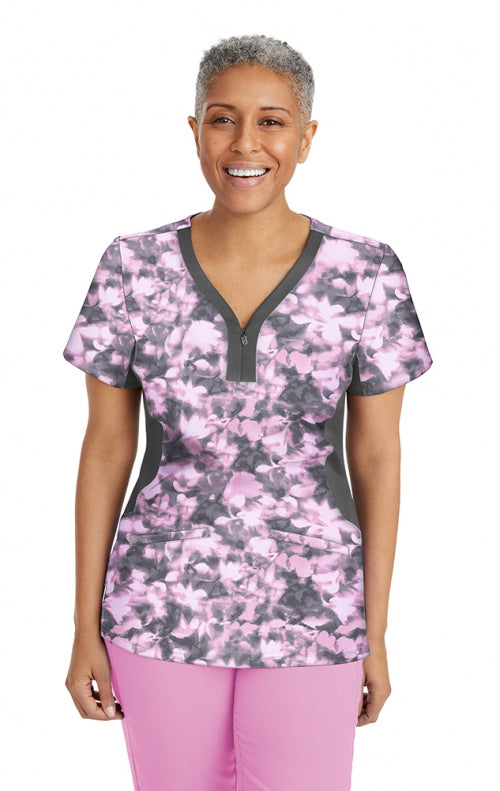 Top de cuello en Y con cremallera Yoga Abstract Bliss