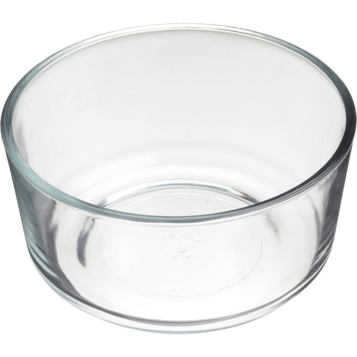 Recipiente clásico de vidrio con tapa para guardar alimentos, azul, 4 tazas
