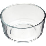 Recipiente clásico de vidrio con tapa para guardar alimentos, azul, 4 tazas