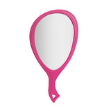 Espejo de Mano Ovalado Lágrima 1X Rosa Brillante 18