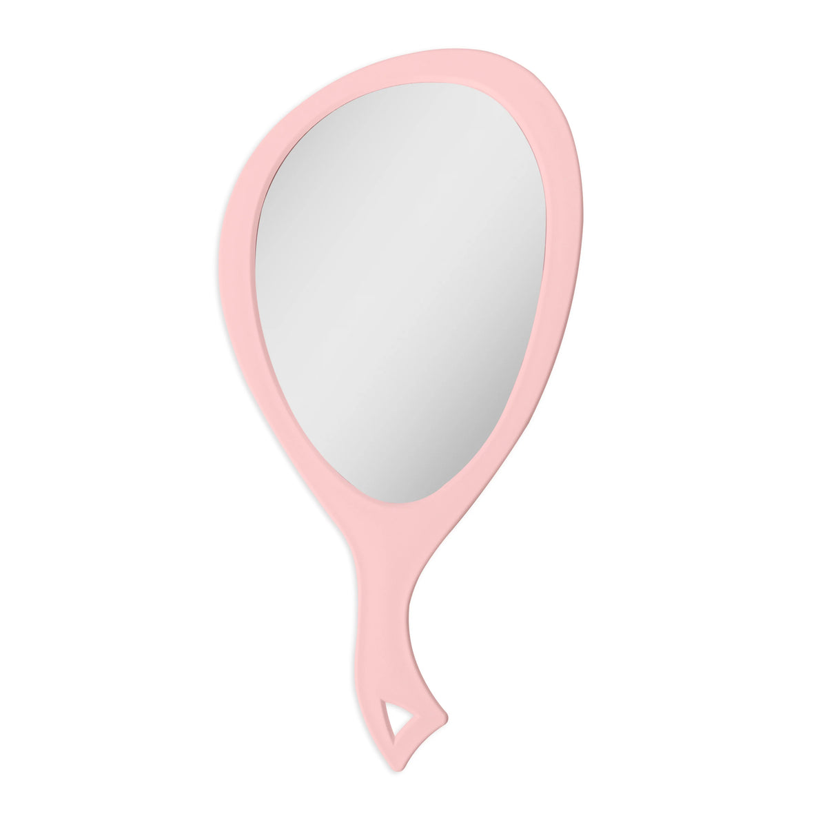 Espejo de mano ovalado en forma de lágrima 1X Rosa