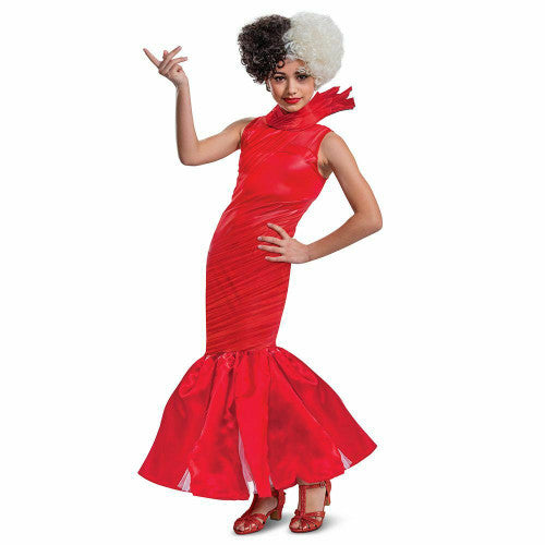 Cruella, vestido rojo en vivo
