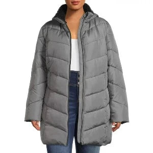 Plumífero Chevron con Forro Sherpa Fig