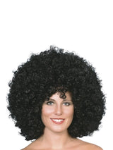 Peluca afro, mega grande, negra