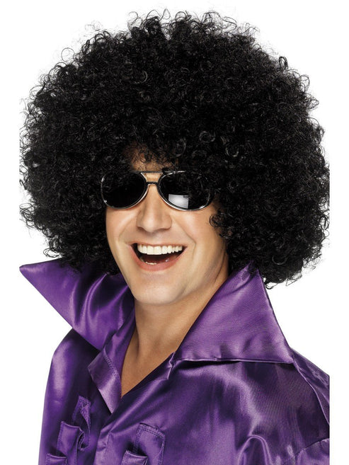 Peluca afro, mega grande, negra