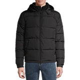 Puffer Clásico Con Polar Cálido Negro