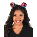 Neon Rainbow Tiger Ears Headband