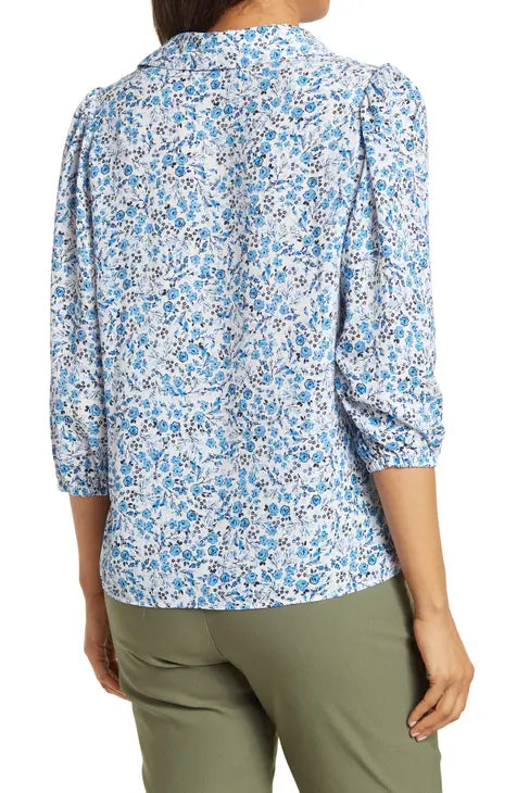 Blusa estampada azul - Nanette Lepore