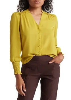 Blusa tejida con puño verde - Nanette Lepore