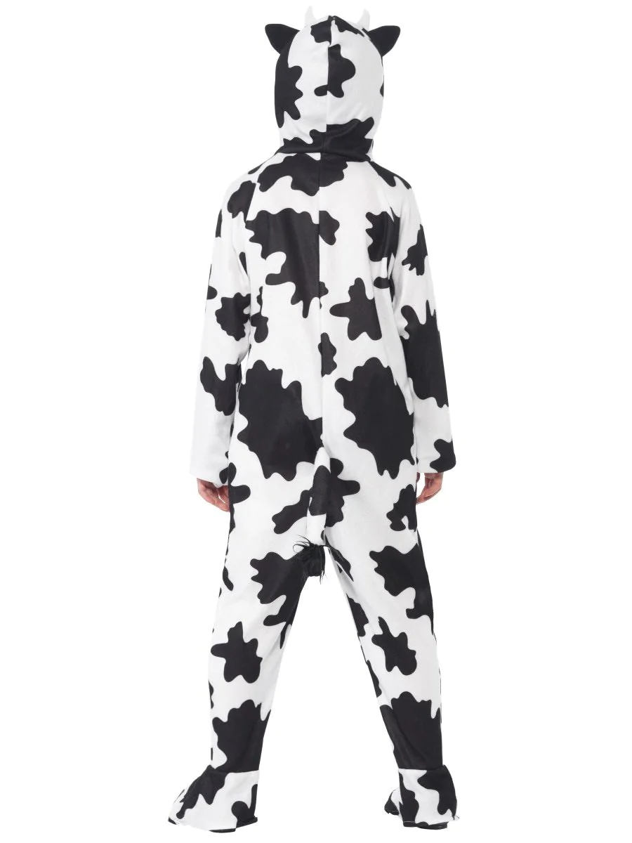 Disfraz de vaca con mono y capucha, infantil