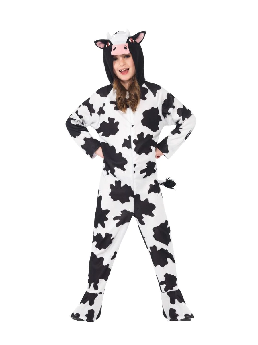 Disfraz de vaca con mono y capucha, infantil