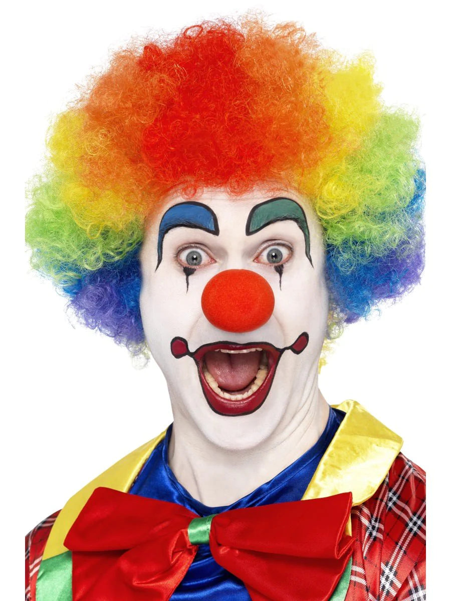 Peluca de payaso loca, arcoíris